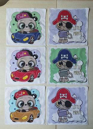 🚗🧸😼бавовняні яскраві хустинки, носовички для дітей🤩👌🚗🧸😼👶👫🤍🩷💛🩵❤️💜💚
