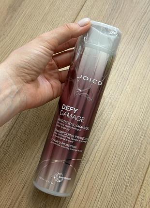 Професійний захисний шампунь joico defy damage protective shampoo в об'ємі 300 мл