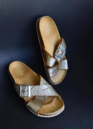 Шлепанцы birkenstock siena metallic cuts 37 размер 24,5 см стелька