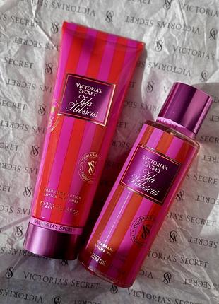 Набір спрей лосьйон для тіла isla hibiscus від victoria’s secret