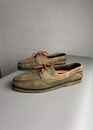 Timberland classic boat 2-eye — оригінальні шкіряні топсайдери