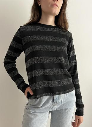 Кофта лонгслів в полосочку жіноча h&m