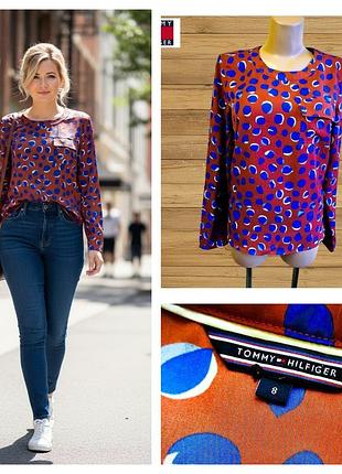 18. чарівна блуза в  принт відомого американського бренду tommy hilfiger