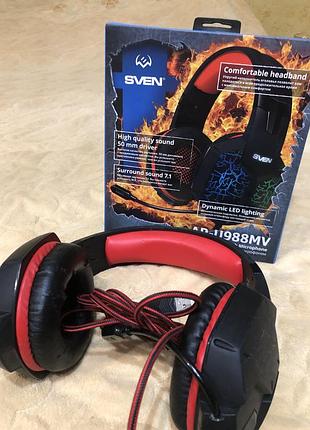 Геймерські навушники з мікрофоном sven ap-u988mv