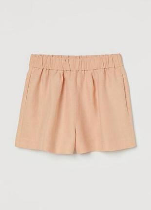 Персикові шорти з льоном у складі від h&m