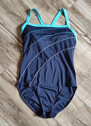 Спортивний суцільний купальник bhs у смужку, розмір xl (16 / eur 44) longer body length