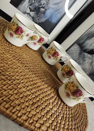 Вінтажні  кавові порцелянові чашки mayfair. кістяна порцеляна (bone china), англія. 50-60рр