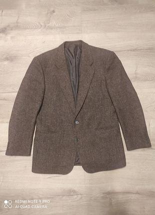 Вінтажний вовняний піджак harris tweed оригінал 100%