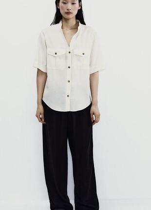 Літня сорочка оверсайз h&m / тканинна сорочка з модальної суміші