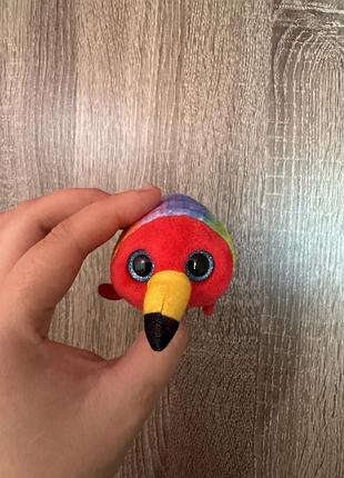 М'яка іграшка ty beanie boos "gilda" the flamingo у вигляді міні-папуги/фламінго з лімітованої серії mcdonald's teeny tys (випущена у 2019 році).