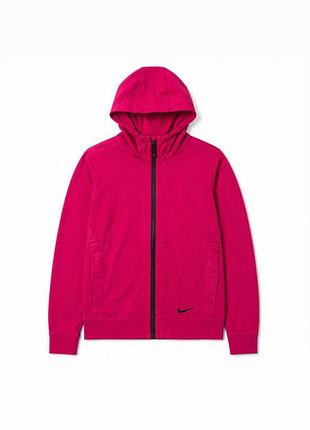 Рожева спортивна кофта nike sportswear на блискавці з капюшоном | вітрівка | m–l