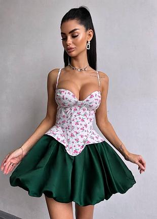 Костюм комплект корсет і спідниця s m l