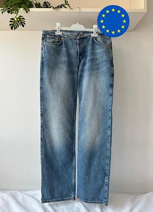 Джинси weekday arrow raw jeans w29 без поясу низька посадка y2k low rise 100% бавовна