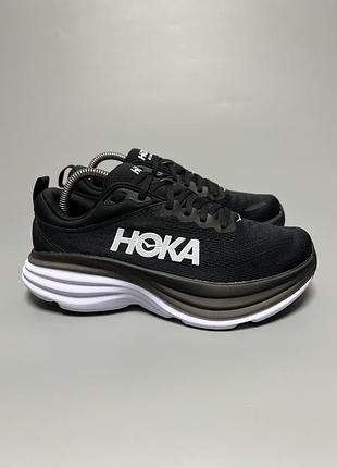 Кросівки для комфортної ходьби бігу тренувань hoka one one bondi 8 оригінал 1127952 bwht