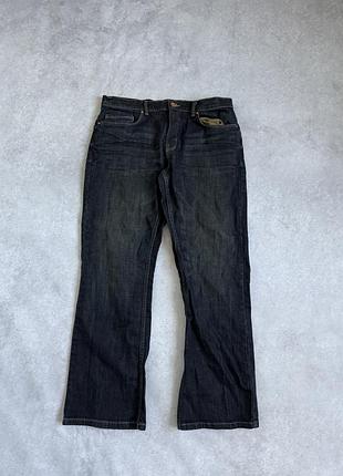 Джинси чорні bootfit розмір м-л prime denim george