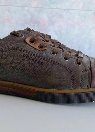 Dockers чоловічі шкіряні кросівки коричневі оригінал 45 розмір