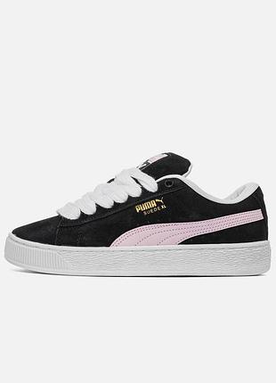 Puma suede xl black pink