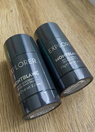 Парфумований чоловічий дезодорант стік montblanc explorer