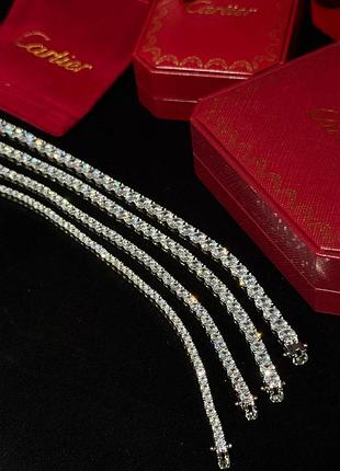 Тенісний браслет cartier картье