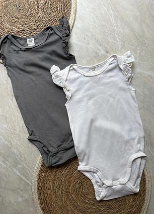Боді 2 штуки на дівчинку 86 см h&m