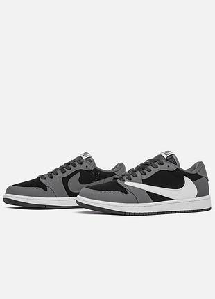 Nike air jordan 1 retro low travis scott silver
