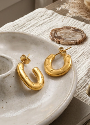 Сережки з зірочками нержавіюча сталь stainless steel