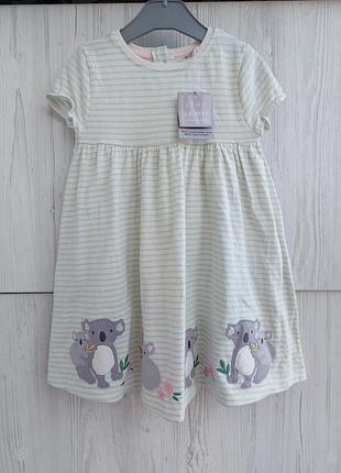 Брендовое хлопковое летнее платье john lewis для девочки 18-24м
