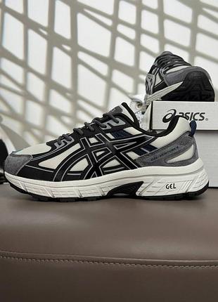 Женские кроссовки asics gel-venture 6 white grey black
