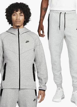 Спортивный костюм мужской nike tch flc fz wr grey fb7921-063_fb8002-063