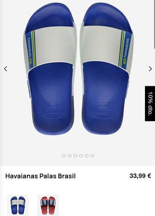 Шльопанці моделі havaianas slide brasil у кольорі "marine blue