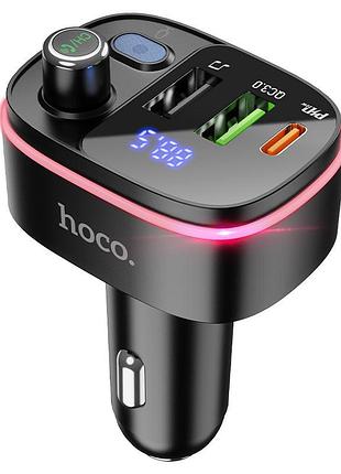 Модулятор bluetooth "e62" "hoco" 2хusb + type-c, fm, 12/24v 2