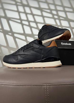 Мужские кроссовки reebok classic leather dark navy
