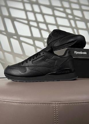 Мужские кроссовки reebok classic leather all black