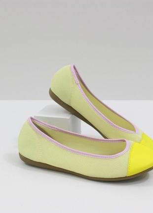 Яскраві жіночі літні балетки - лайм