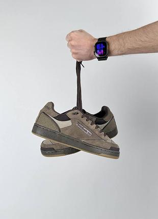 Мужские кроссовки reebok club c brown 4