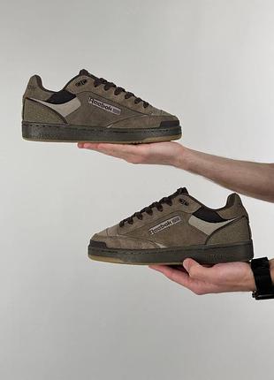Мужские кроссовки reebok club c brown 5