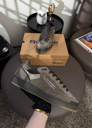 Мужские кроссовки reebok club c brown 7