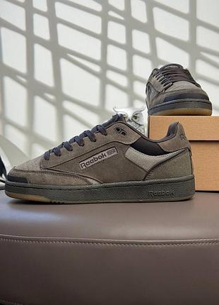 Мужские кроссовки reebok club c brown