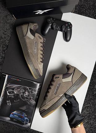 Мужские кроссовки reebok club c brown 10