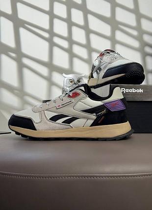 Мужские кроссовки reebok classic leather winterized grey white black