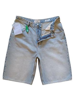 Шорты джинсовые pull & bear (skater fit) w34