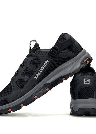 Чоловічі кросівки salomon techamphibian 5 black grey orange 4