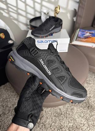 Чоловічі кросівки salomon techamphibian 5 black grey orange 5