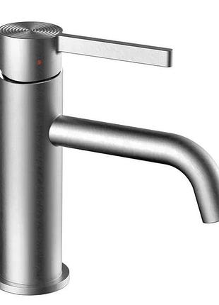 Смеситель для умывальника низкий rea foster brushed nickel (rea-b6323) — никель матовый