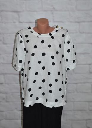 Блуза лляна вільного крою m&s pure linen