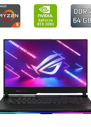 Игровой ноутбук asus rog stix g533qs / 15.6" (1920x1080) ips / amd ryzen 9 5900hx (8 (16) ядер по 3.3 - 4.6 ghz) / 64 gb ddr4 /