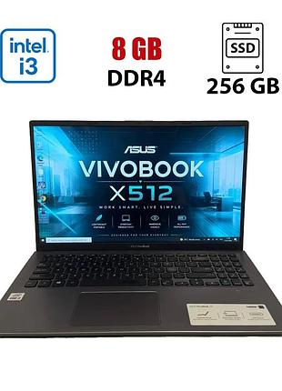 Ноутбук asus vivobook 15 x512jau / 15.6" (1920×1080) ips touch / intel core i3-1005g1 (2 (4) ядра по 1.2 - 3.4 ghz) / 8 gb ddr4 /
