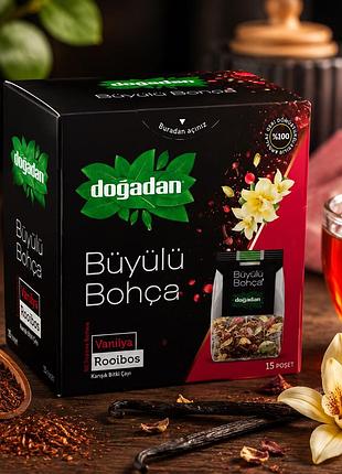 Чай do| adan büyülü bohça rooibos vanilya ваниль ройбуш 15 пакетиков травяной чай турция