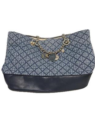Сумка guess victoria tote bag denim