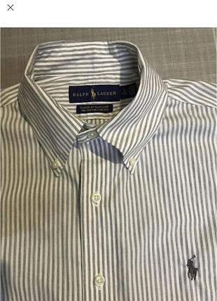 Polo ralph lauren 💙чоловічий одяг/сорочка в смужку з довгими рукавами💛38/м/46